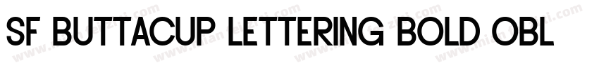 SF Buttacup Lettering Bold Oblique字体转换